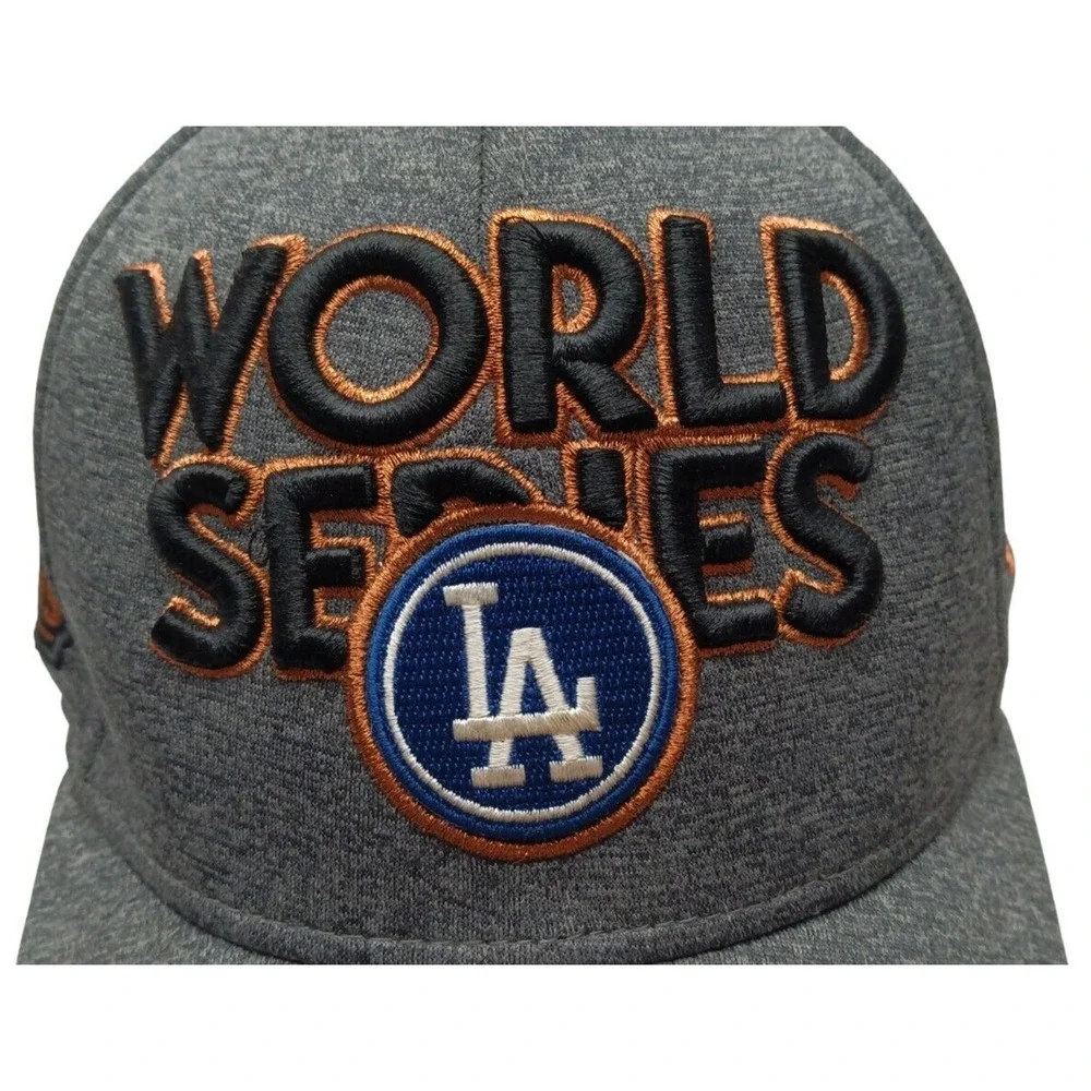 LA Dodgers 2017 World Series Champions New Era Locker Room Hat Cap 39Thirty Flex